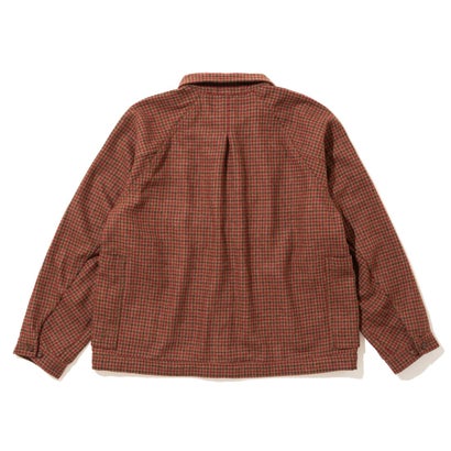 キネティクス Kinetics ウールナイロン ツイード ショート シャツジャケット（Wool-Nylon Tweed Short Shirt Jacket） （ROWN×RED）｜詳細画像