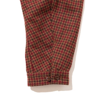 キネティクス Kinetics ウールナイロン ツイード ショート シャツジャケット（Wool-Nylon Tweed Short Shirt Jacket） （ROWN×RED）｜詳細画像