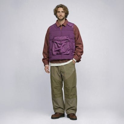 キネティクス Kinetics ウールナイロン ツイード ショート シャツジャケット（Wool-Nylon Tweed Short Shirt Jacket） （ROWN×RED）｜詳細画像