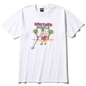 Brother Merle Men's Knit S/S Crew T-Shirt - Beach Lurker （WHITE）