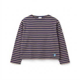 コットン ルールド クルーネック ワイド バスクシャツ ソリッド（Cotton Lourd Crew Neck Wide Basque Shirt Solid） （SUBMARINE×WAPITI）