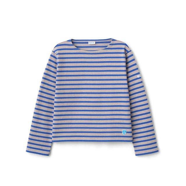 コットン ルールド クルーネック ワイド バスクシャツ ソリッド（Cotton Lourd Crew Neck Wide Basque Shirt Solid） （BROWNING×PERSIAN）