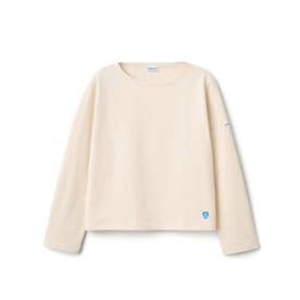 コットン ルールド クルーネック ワイド バスクシャツ ソリッド（Cotton Lourd Crew Neck Wide Basque Shirt Solid） （ECRU）
