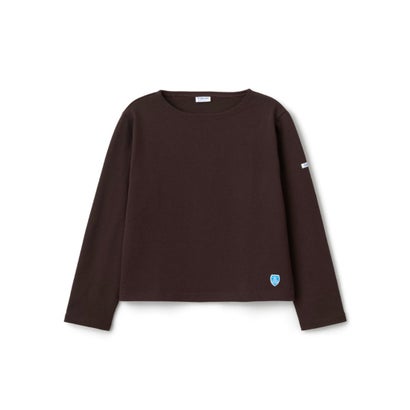 コットン ルールド クルーネック ワイド バスクシャツ ソリッド（Cotton Lourd Crew Neck Wide Basque Shirt Solid） （ARABICA）｜詳細画像