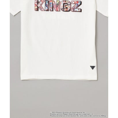 キングズ KINGZ 「PLAYBOY x KINGZ」コラボレーションロゴTシャツ (ホワイト)｜詳細画像