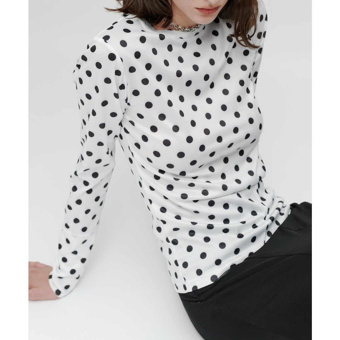 キエトヴァ kiehtova SLEEK DOT TOPS/シアー ドット トップス KTWR47