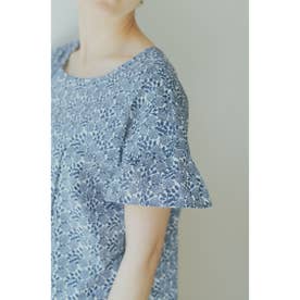 MM リンネル×コラボシリーズ  textile design every day  ブラウス （BLUE）