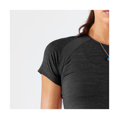 キプラン/レディス/ランウィメンズシームレスTシャツ （BLK）｜詳細画像