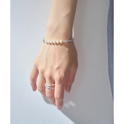 【PHILIPPE AUDIBERT】パールチェーンブレスレット Bracelet Argane perles de verre laiton BR5960 （シルバー）｜詳細画像