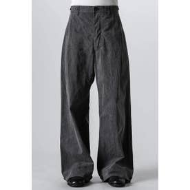 Side Tucked Wide Straight Trousers （SUMI BLACK）