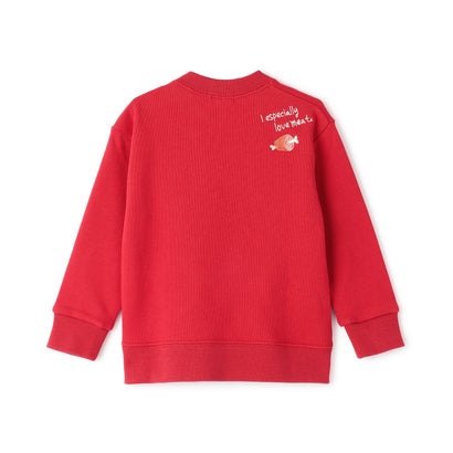 【人気商品再入荷】【直営店で取り扱い無し】恐竜サガラトレーナー （赤）｜詳細画像