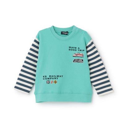 【人気商品再入荷】【直営店で取り扱い無し】電車袖ボーダートレーナー （ターコ）｜詳細画像