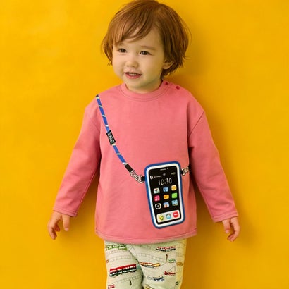 クレードスコープ kladskap スマホアップリケ長袖Tシャツ （ライト ブルー）｜詳細画像