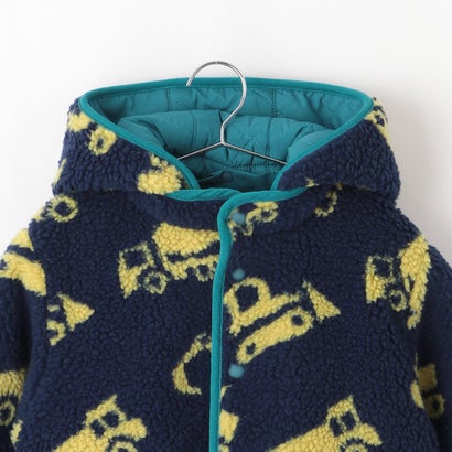 クレードスコープ kladskap 働く車柄ボアリバーシブルブルゾン （ブルー）｜詳細画像