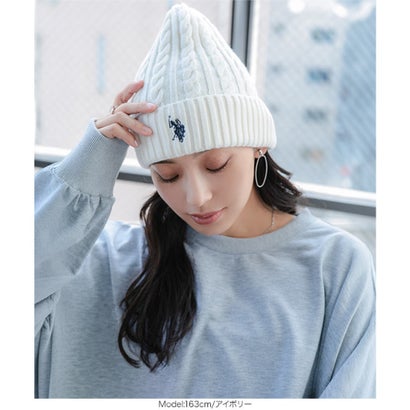 [ U.S. POLO ASSN. ] ケーブルニット帽[J1224] （グレー）｜詳細画像