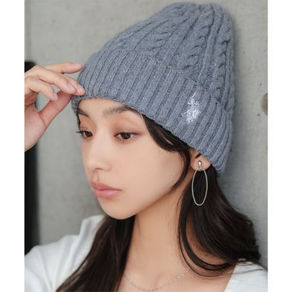 [ U.S. POLO ASSN. ] ケーブルニット帽[J1224] （グレー）｜詳細画像