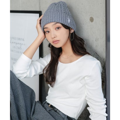 [ U.S. POLO ASSN. ] ケーブルニット帽[J1224] （グレー）｜詳細画像