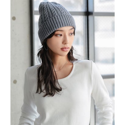 [ U.S. POLO ASSN. ] ケーブルニット帽[J1224] （グレー）｜詳細画像