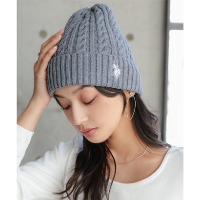 [ U.S. POLO ASSN. ] ケーブルニット帽[J1224] （グレー）｜詳細画像