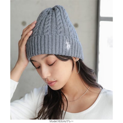 [ U.S. POLO ASSN. ] ケーブルニット帽[J1224] （アイボリー）｜詳細画像