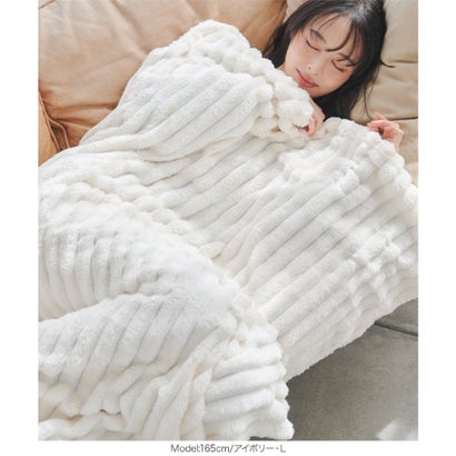 [ S M L] ふわもこブランケット[選べるサイズ展開] [J1233] （チャコール）｜詳細画像