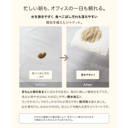コウベレタス KOBE LETTUCE [オフィスカジュアル][ 撥水・防汚 ] ストレッチダブルジャケット【プチ】 [K1463] （ネイビー）｜詳細画像