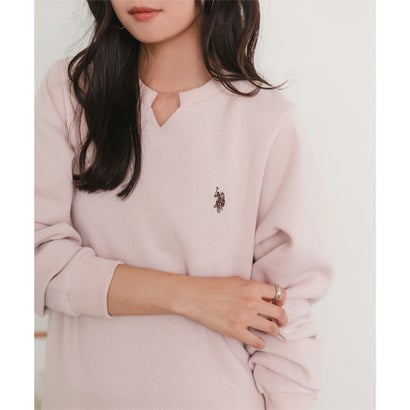 [ U.S. POLO ASSN. ] 裏起毛ワンピース【キーネック】[ 選べるタイプ ] [E3619] （ピンク）｜詳細画像