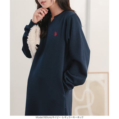 [ U.S. POLO ASSN. ] 裏起毛ワンピース【キーネック】[ 選べるタイプ ] [E3619] （ピンク）｜詳細画像