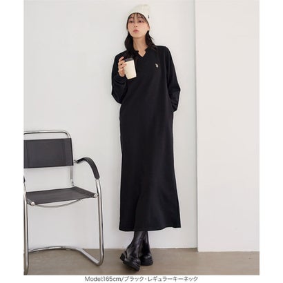 [ U.S. POLO ASSN. ] 裏起毛ワンピース【プチキーネック】[選べるタイプ ] [E3619] （ピンク）｜詳細画像