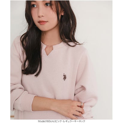 [ U.S. POLO ASSN. ] 裏起毛ワンピース【プチキーネック】[選べるタイプ ] [E3619] （ピンク）｜詳細画像
