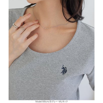 [ U.S. POLO ASSN. ] 長袖Tシャツ【Uネック】[ M L 選べるタイプ] [C8046] （ブラック）｜詳細画像