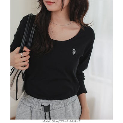 [ U.S. POLO ASSN. ] 長袖Tシャツ【Uネック】[ M L 選べるタイプ] [C8046] （グレージュ）｜詳細画像