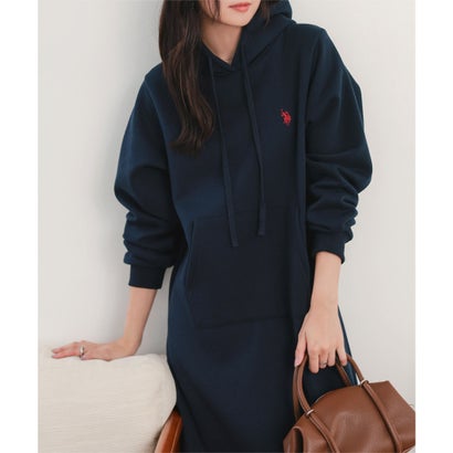 [ U.S. POLO ASSN. ]  裏起毛ワンピース【パーカー】[選べるタイプ] [E3619] （ネイビー）｜詳細画像