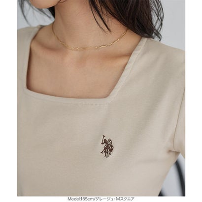 [ U.S. POLO ASSN. ] 長袖Tシャツ【スクエア】[ M L 選べるタイプ] [C8046] （杢グレー）｜詳細画像