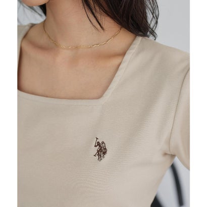 [ U.S. POLO ASSN. ] 長袖Tシャツ【スクエア】[ M L 選べるタイプ] [C8046] （グレージュ）｜詳細画像