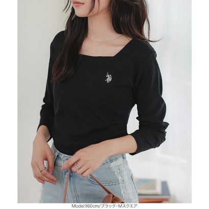 [ U.S. POLO ASSN. ] 長袖Tシャツ【スクエア】[ M L 選べるタイプ] [C8046] （グレージュ）｜詳細画像