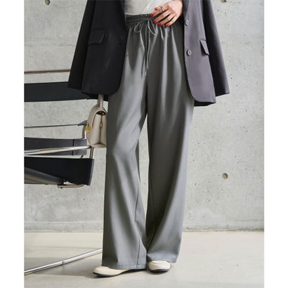 防シワウエストゴムワイドパンツ[選べるサイズ] [M4366] （グレー1）｜詳細画像