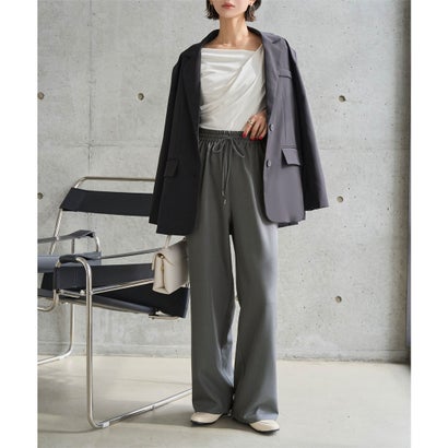 防シワウエストゴムワイドパンツ[選べるサイズ] [M4366] （グレー1）｜詳細画像
