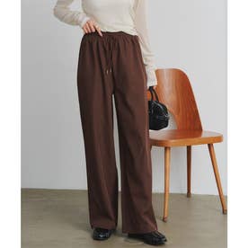 防シワウエストゴムワイドパンツ[選べるサイズ] [M4366] （ブラウン）