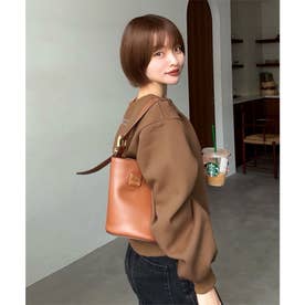 [ yuri.さんコラボ ]裏起毛刺繍入りスウェットトップス【ショート】[選べる2丈] [C7669] （カフェラテ）