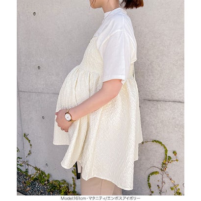 コウベレタス KOBE LETTUCE [ mamaレタス ] チューブストラップキャミブラウス [C6699] （花柄ブラック）｜詳細画像