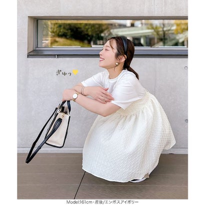 コウベレタス KOBE LETTUCE [ mamaレタス ] チューブストラップキャミブラウス [C6699] （花柄アイボリー）｜詳細画像