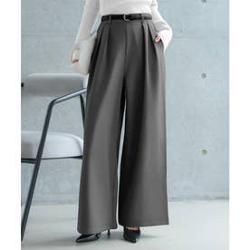 防シワ2タックワイドスラックス [M4438] （チャコール）