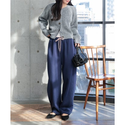[ 裏起毛 ] 裏ボア配色スウェットパンツ[ M L 選べるサイズ ] [M4478] （ネイビー）｜詳細画像
