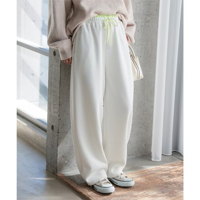 コウベレタス KOBE LETTUCE [ 裏起毛 ] 裏ボア配色スウェットパンツ[ M L 選べるサイズ ] [M4478] （ホワイト）｜詳細画像