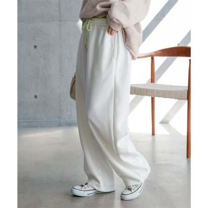 コウベレタス KOBE LETTUCE [ 裏起毛 ] 裏ボア配色スウェットパンツ[ M L 選べるサイズ ] [M4478] （ホワイト）｜詳細画像