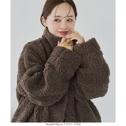 [田中亜希子さんコラボ]  ボアジャケットコート [選べるサイズ] [K1476] （エクリュ）｜詳細画像