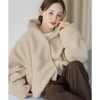 [田中亜希子さんコラボ]  ボアジャケットコート [選べるサイズ] [K1476] （エクリュ）｜詳細画像
