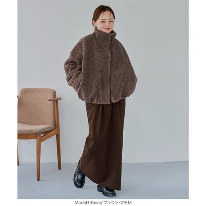 [ 田中亜希子さんコラボ ]  裏起毛ファスナースリットスウェットナロースカート [選べるサイズ] [M4483] （杢グレー）｜詳細画像