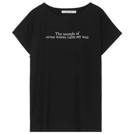 ゆったりリラックスTシャツ【センテンス】 【選べる刺繍orロゴ】  [C2000] （ブラック）